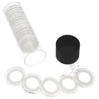 Capsule Tube & 20 Ring Fit 18mm Coin Holders for US Dimes
