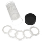 Capsule Tube & 20 Ring Fit 35mm Coin Holders for Three Shillings