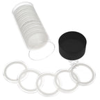 Capsule Tube & 20 Ring Fit 39mm Coin Holders for 1oz Silver Rounds