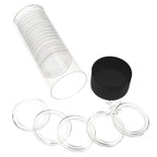 Capsule Tube & 20 Direct Fit 34mm Coin Holders for 1/2oz Silver Maple Leaf