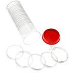 Capsule Tube & 20 Direct Fit 38.1mm Coin Holders for 1oz Silver Dollars