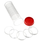 Capsule Tube & 20 Direct Fit 39mm Coin Holders for 1oz Silver Rounds