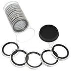 Capsule Tube & 15 Ring Fit X38mm Coin Holders for 1.5oz Canadian Wildlife Coins