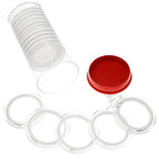 Capsule Tube & 15 Ring Fit X38mm Coin Holders for 1.5oz Canadian Wildlife Coins