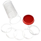 Capsule Tube & 15 Direct Fit 47.12 Coin Holders for 2oz Silver Rounds