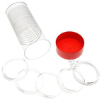Capsule Tube & 15 Direct Fit X1.75" Coin Holders for Military Challenge Coins